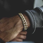 Jewelry Hand Prong Setting Cuba Bracelet Hiphop Men Jewelry 925 Sterling Silver CZ Full Stone Iced Out Cuban Chain
