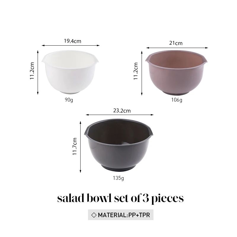 Kitchen Accessories Cocina Supplier Big Plastic Salad Kitchen Plastic Salad Bowl Bowl Salad Bowl Set