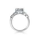 Sterling Celtic Sterling 3A CZ Celtic Knot Emerald Cut Solitaire Engagement Ring