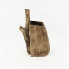 Craft Ornaments CF19034A Wholesale Craft Supplies Flower Pots Wooden Ornaments Distressed Farmhouse Decor Wood Pots