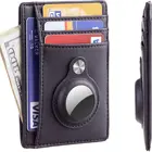 Wallets Factory RFID Blocking Mens Money Clip Buckle Genuine Leather Card Holder Amazon Hot Sale Smart Airtag Wallet