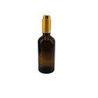 Amber Brown Color Amber 100ml Amber Brown Color Pharmaceutical Essential Oil Body Oil Glass Bottle With Pump Lid