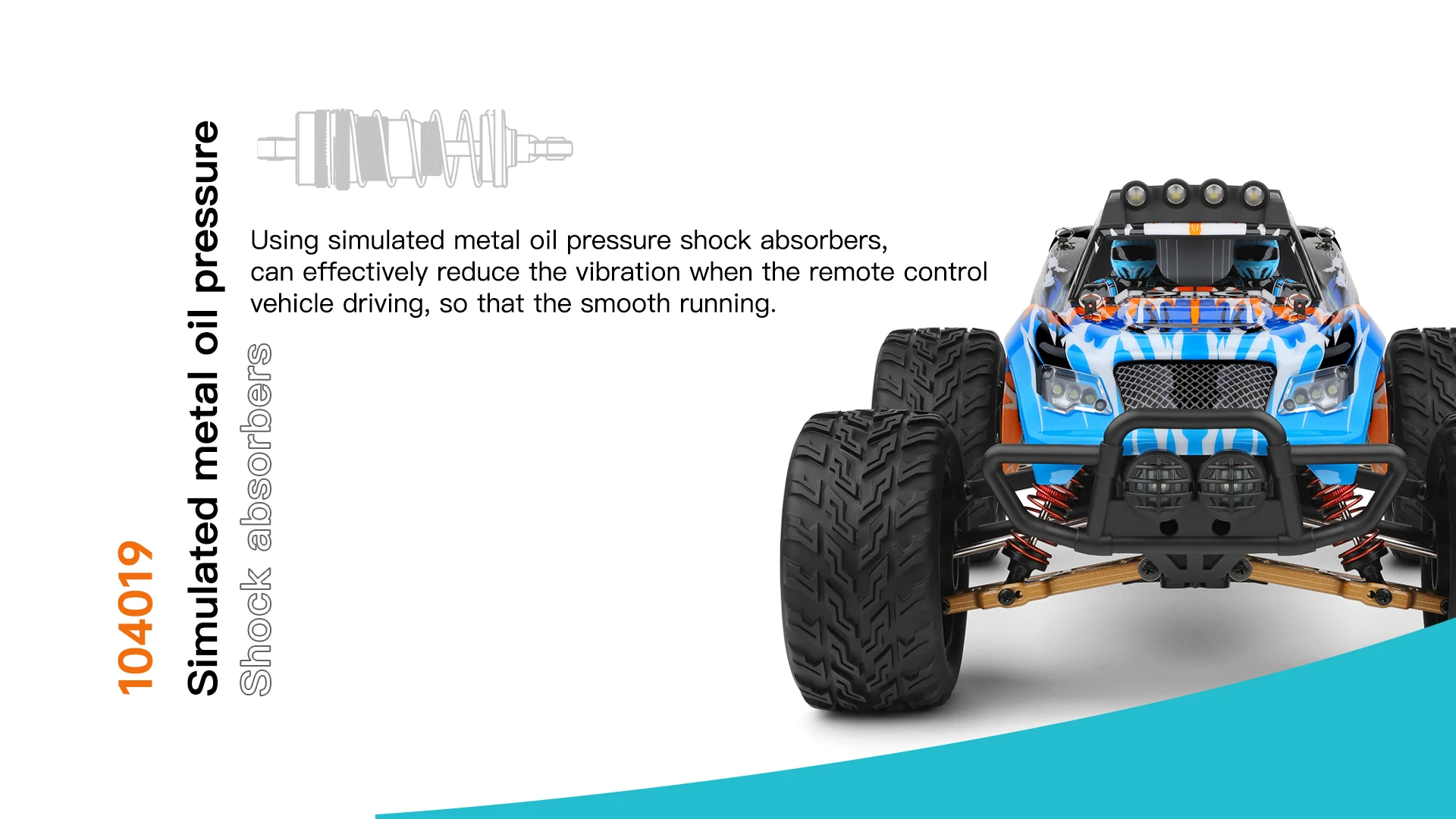 HOSHI WLtoys 104019 RC Car 1/10 RC Cars for Adults with High Speed 2.4G 4WD 55KM/H High Brushless RC Car Toys Christmas Gifts