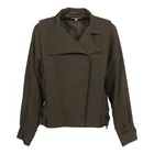 Jacket Lining Huiquan Wholesale Double-Breasted Pure Color Simple Ladies Jacket Polyester Cotton Lining Ladies Jacket