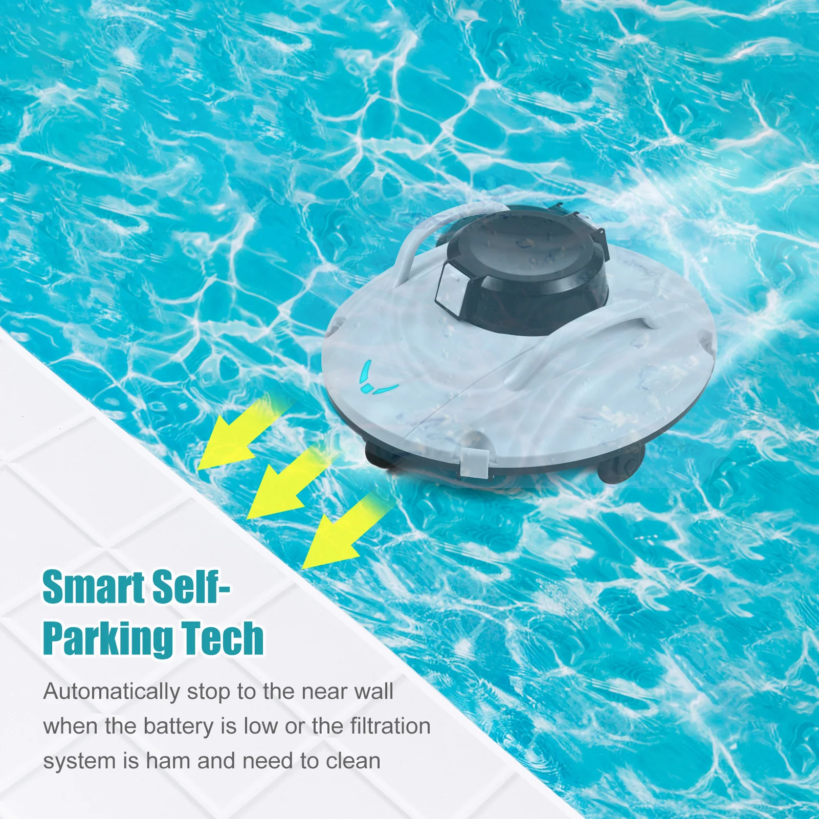 35w Cordless Vacuum Cleaner Robotic Pool Lasts 90 Mins Swimming Pool