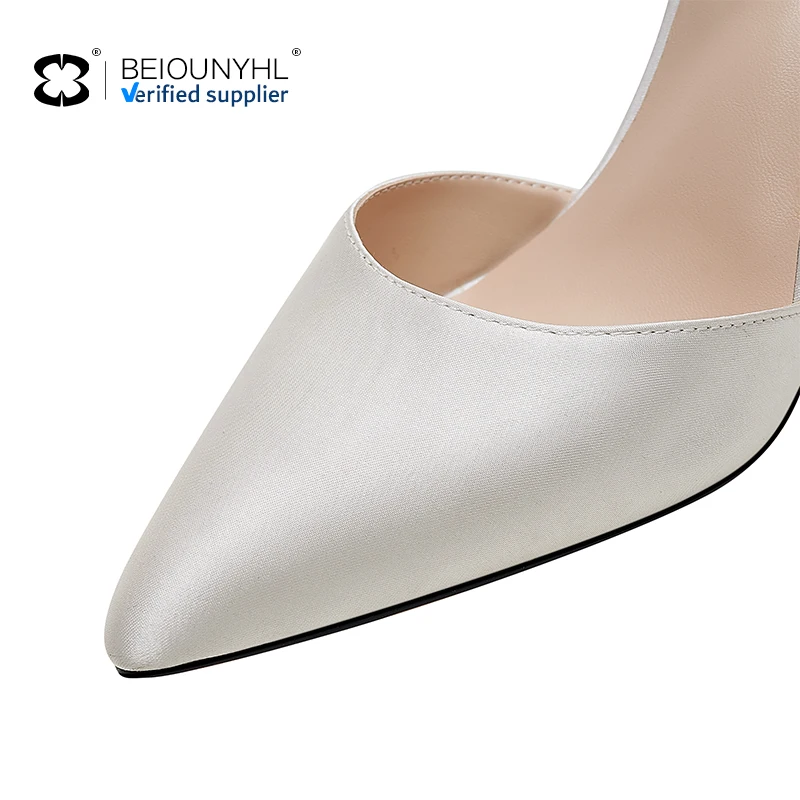 2024 Fashion Bow Sexy Pointy Luxury Heels Women's Sandals Leather Stiletto Heels Shoe Designer White Wedding Shoes For Ladies
