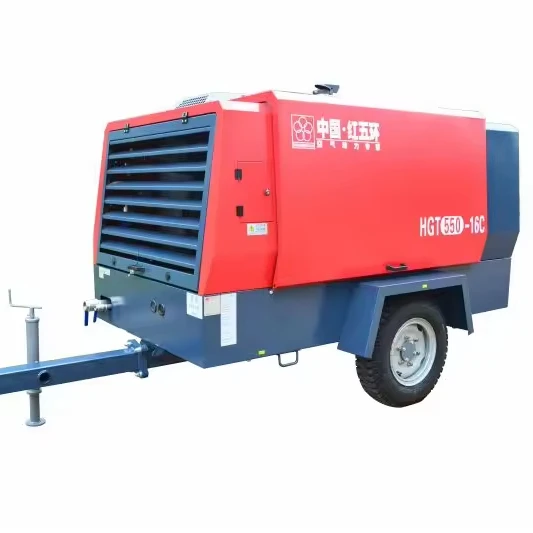 Hongwuhuan HGT550-16 Mobile Diesel Engine Screw Air Compressor High Quality Portable New Mining Lubricated