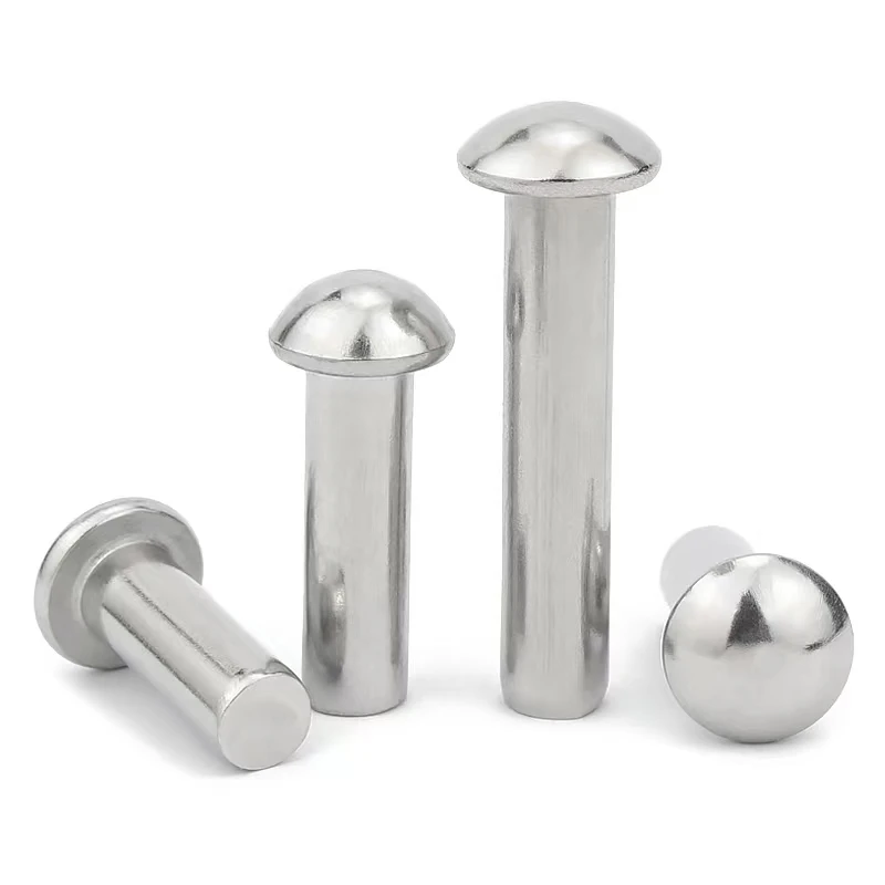 Custom GB867 Flat Round Head Solid Rivets Stainless Steel and Aluminum for Various Applications manufacture