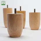 Leg High Quality Round Shape Wood Leg Sofa Wooden Leg For Furniture