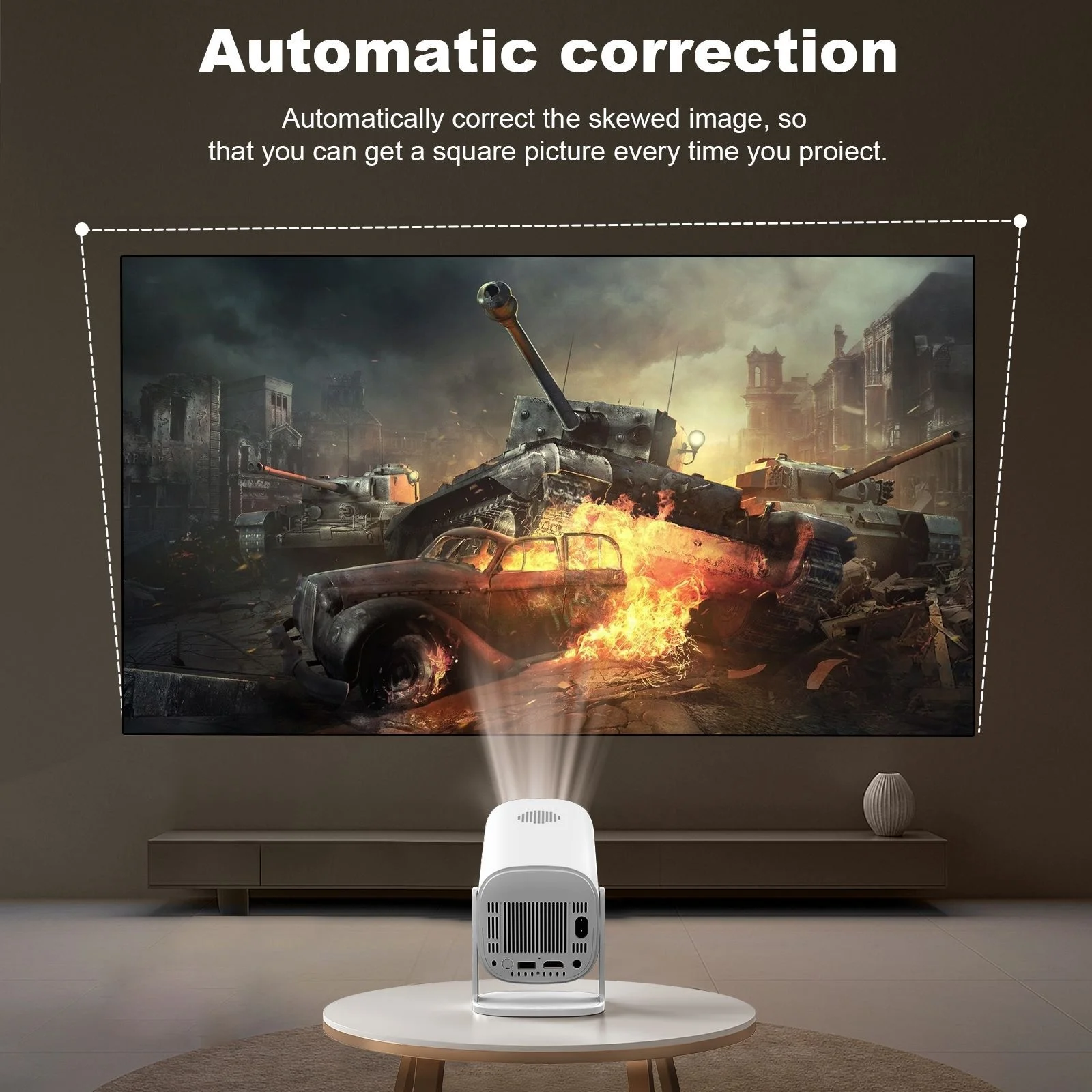 Excel Digital P30 Portable Freestyle Angle Entertainment Application Projector 4K&Wifi Bluetooth Projector