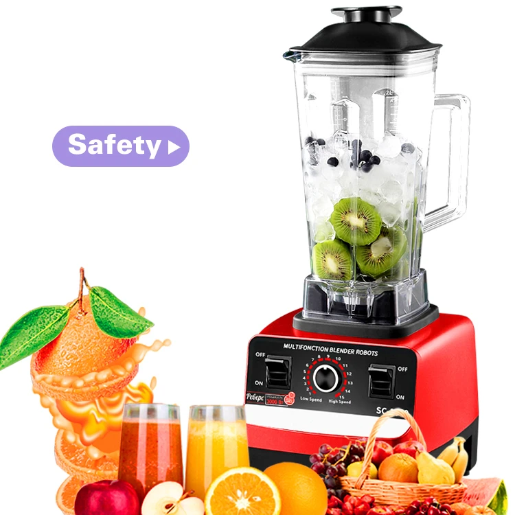 hot sell 4500W 2 in 1 silver crest commercial heavy duty power fresh fruit juicer electrical 2L blender
