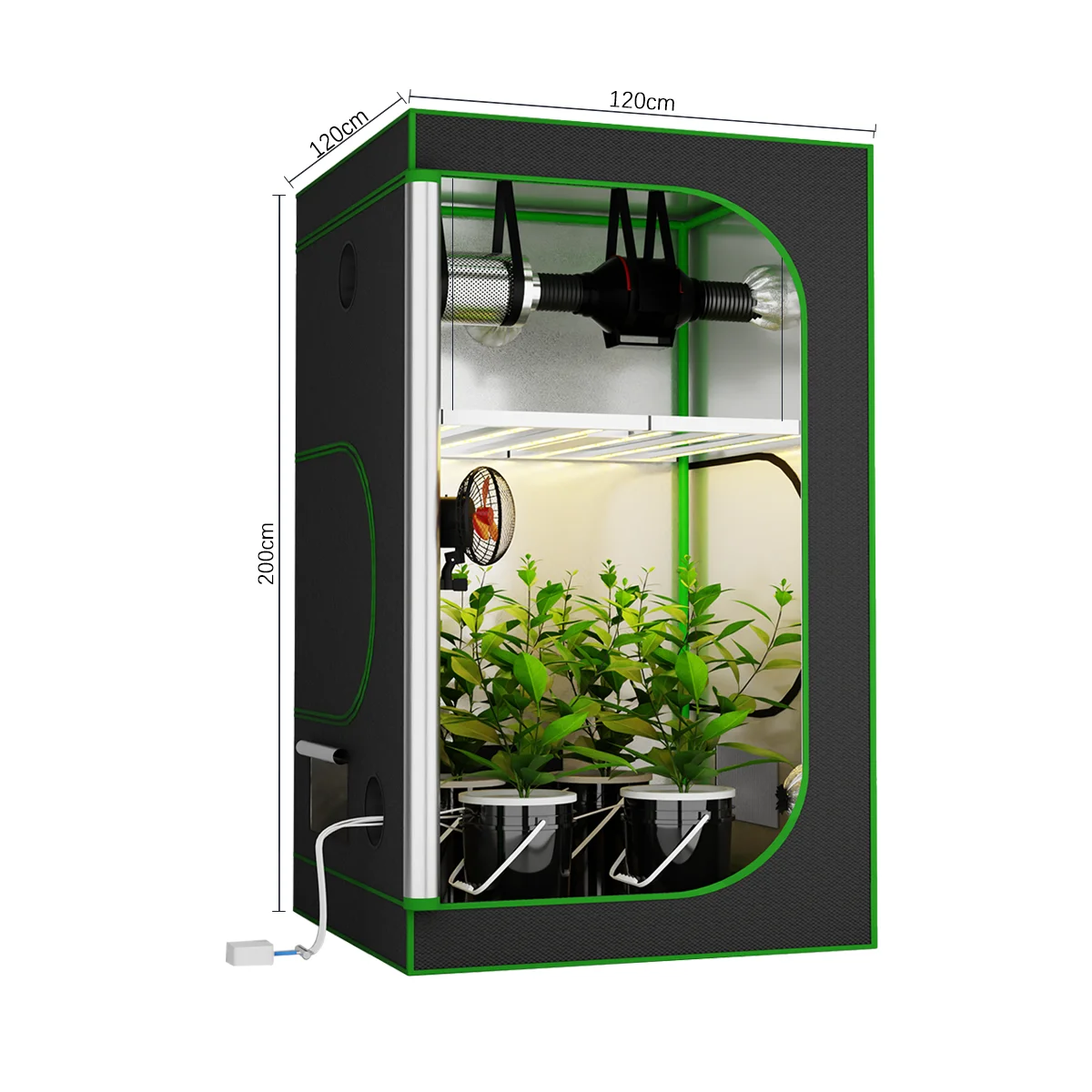 720W Full Spectrum LM281B 2.8umol/J IP65 Aluminum LED Grow Light 6 Bar Bloom 1100x1100x60mm 3-Year Warranty CRI85 120