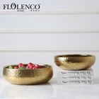 Ceramic Bowls Ceramic Home Deco Large Luxury Gold Printed Salad Fruit Serving Ceramic Bowls