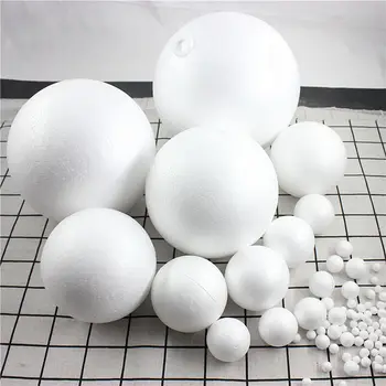 DIY Round Styrofoam Ball White Modelling Polystyrene Foam Craft Balls Christmas Decorations Wedding Party