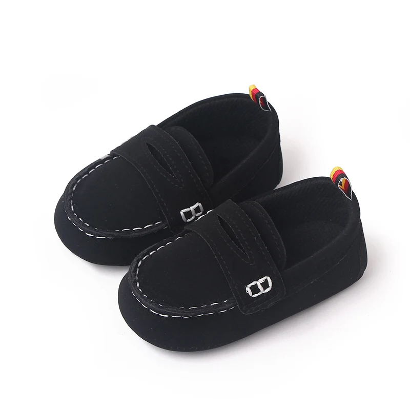 Baby Solid Color Toddler Shoes Fashion Peas Shoes British Style Spring and Autumn Infants Shoes factory