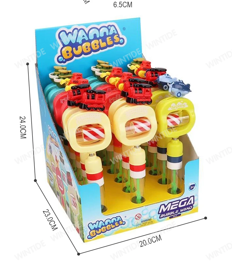 2024 Transportation vehicles whistle wand stick toys gifts for Kids soap bubble maker Toy