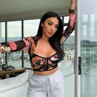 Clothes Sh10185a 2021 Fall Fashion Women Clothes Sexy Flower Printed Shirts For Women Blouses