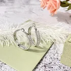 Hoop Exquisite Sparkling Round Bead Rim Full Diamond Starry Big Hoop Earrings