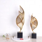 Art Art Decor Luxury Gold Creative Ornaments Art Flower Decoration Table Top Metal Decor Gold Home Decor Accessories