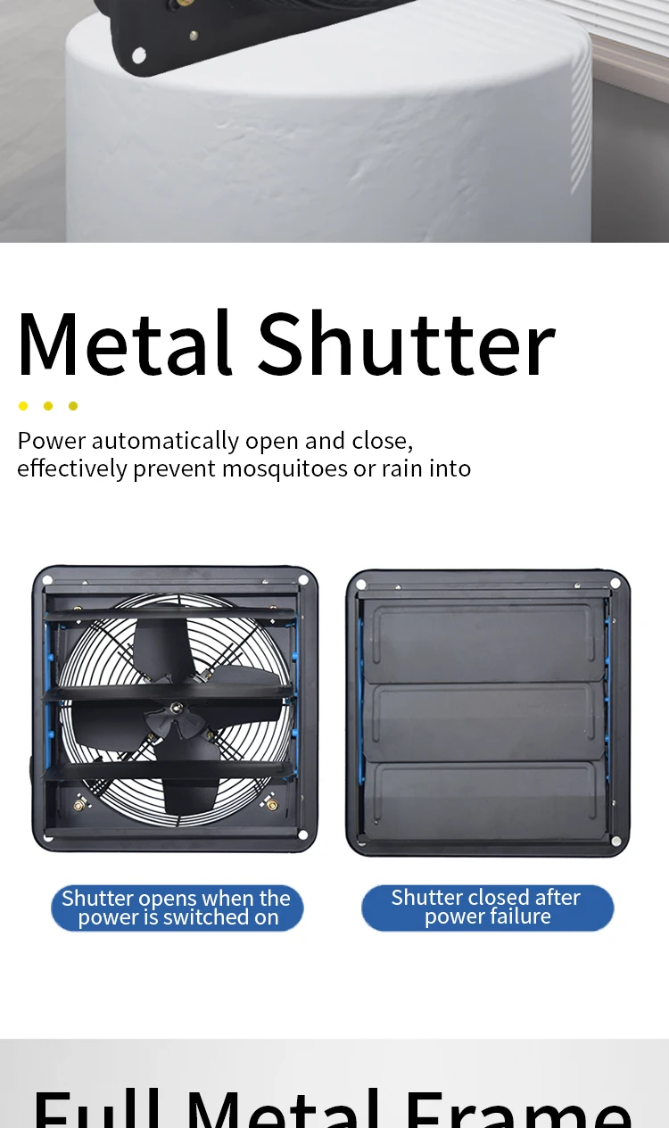 Wall Mounted Exhaust Fan, 220 V, Electric - detail 12