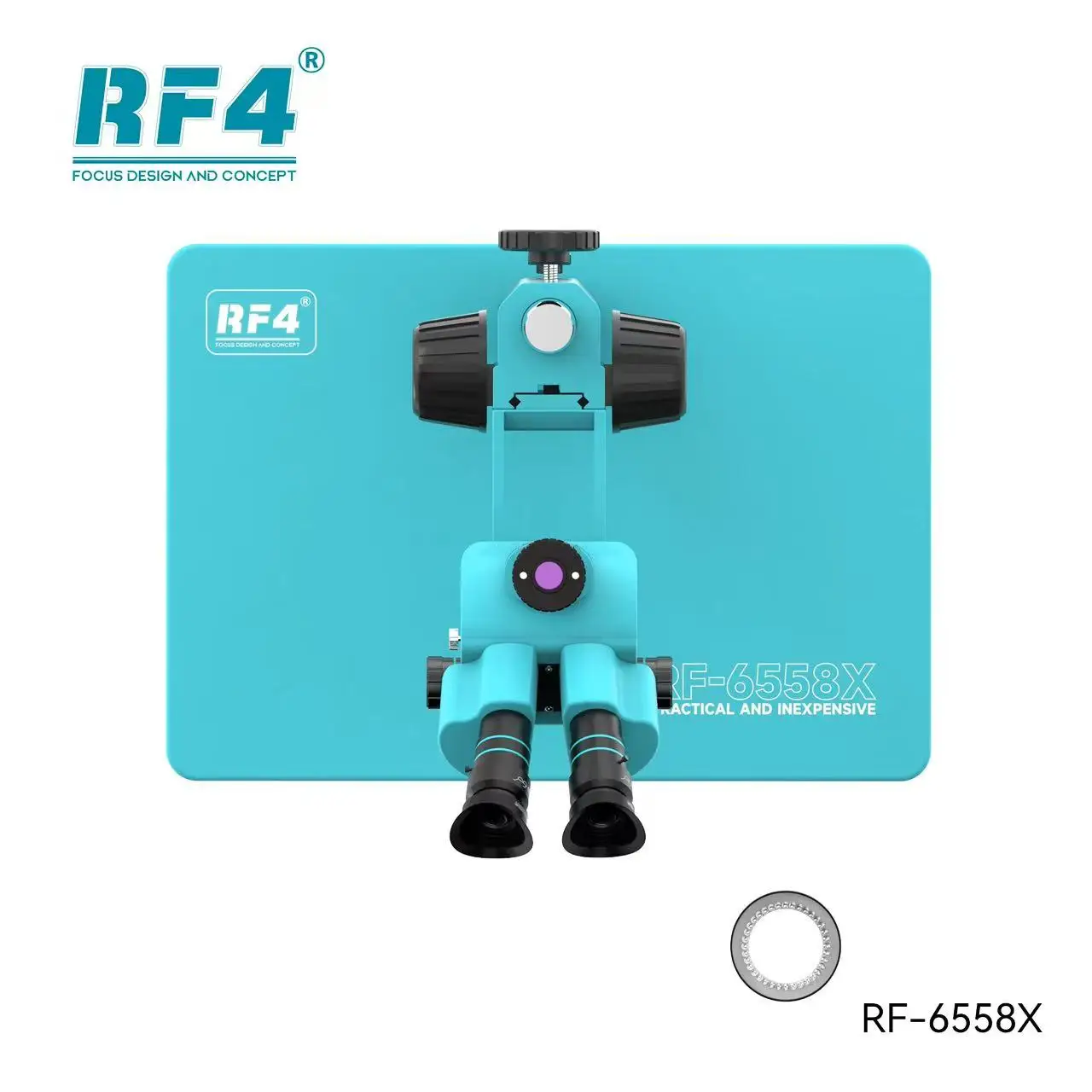 RF4 RF-6558X Electronics Trinocular Microscope for Phone PCB Soldering Welding Tool With Alloy Maintenance Stand