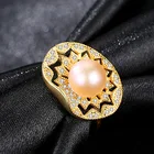 Silver Ready To Ship New Arrive 925 Sterling Silver Rings Pink Pearl Ring Freshwater