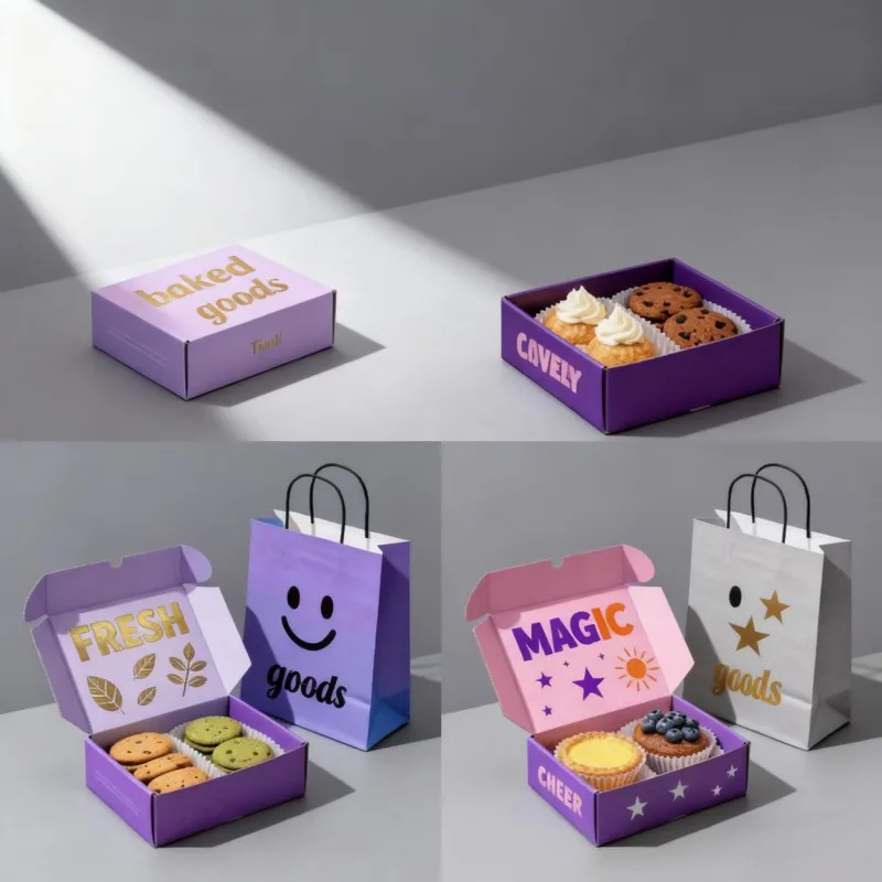 product hot sale food grade chocolate cookies paper box digital printing cream cakes egg tarts paper box biodegradable afternoon tea box-6
