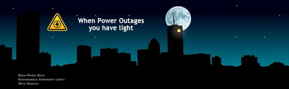 Why Power outages you you have light?  Backup led bulbs battery