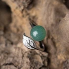 Solid 925 Silver Ring Longquan Celadon Romantic Fashion Celadon Glaze Drop Solid Color 925 Silver Couple Ring Jewelry
