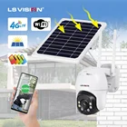 Vision Camera Night 4g Outdoor Camera LS VISION 1080P CCTV IP Camera H.265 Night Vision P2P Remote View PTZ Wifi Wireless Outdoor Waterproof 4G GSM Solar Panel Camera