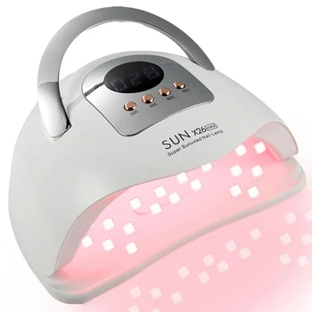 Professional Salon Manicure Device SUN X26 MAX 380W LED Nail Art UV Lamp for Quick Cure Gel Polish Dryer With 81 LEDs 4 Timers