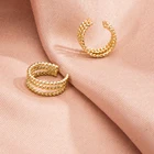 Earrings New 2021 Brass GOLD PLATED EARRINGS CUTE Women Accessories Simple Fashion Earclip