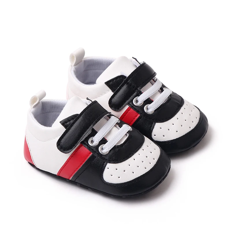 Color-matching Striped Mesh Breathable Soft-soled Baby Toddler Shoes for Boys details