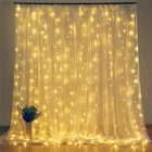 Waterproof IP65 Waterproof Outdoor Window Smart USB LED Curtain Fairy String Light