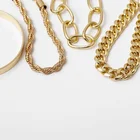 Bracelets 4 Pieces Of Exaggerated Thread Twist Alloy Bracelets Women Personalized Street Shooting Set Jewelry