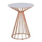 Light Luxury Gold Pink Wire Metal Bar Table Temper Glass Top Wire Mesh Chairs
