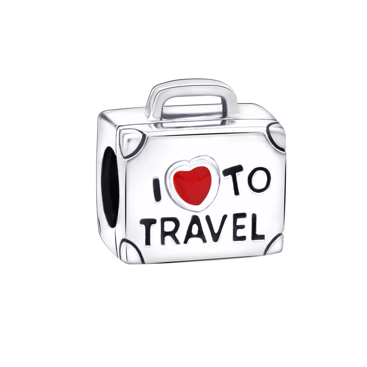 Wholesale Travel Luggage Charms Beads For Snake Bracelets Fashion DIY Jewelry 925 silver charms For Women