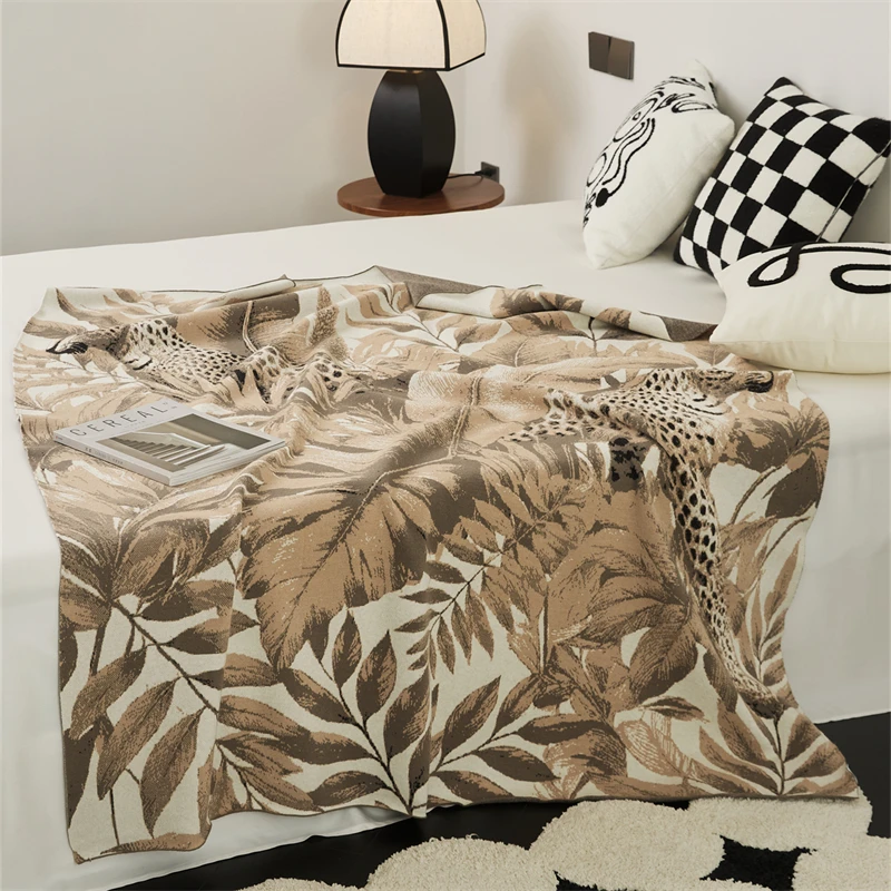 product xn cheap soft new custom jacquard wild factory viscose blend knitted throw blanket home office gift decoration-57