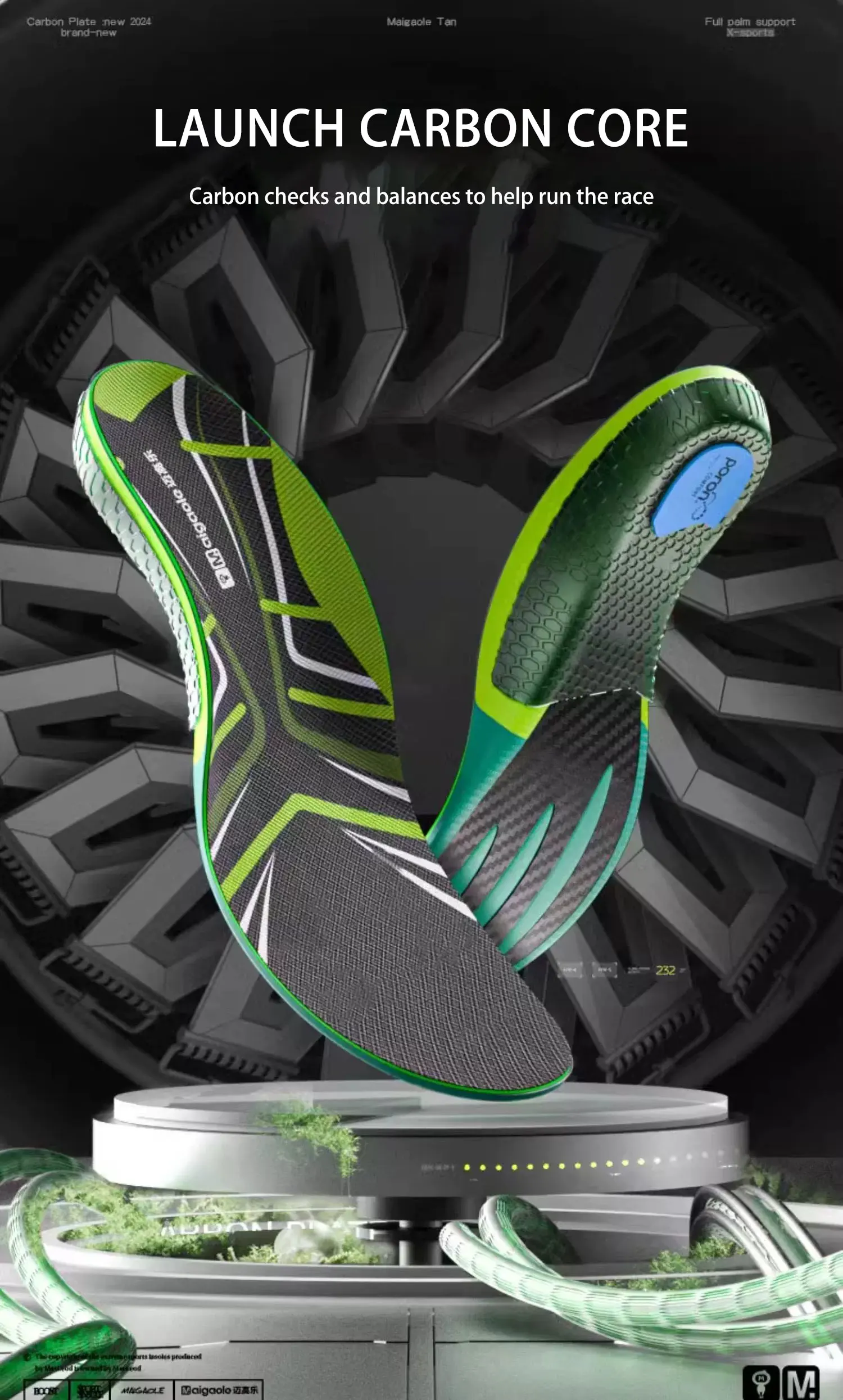 H75ecaaecc199456db6a40afedaf0c6bfA Carbon Fibre Running Insole Real Carbon Fiber Plate Marathon Shoe Inserts Increasing Speed Bouncy Racing Running Special Insole