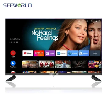 SEEWORLD OEM LCD TV Factory Wholesale Flat Screen Television Android Smart TV 24 inch LED TV with AC DC 12V Solar Power Supply