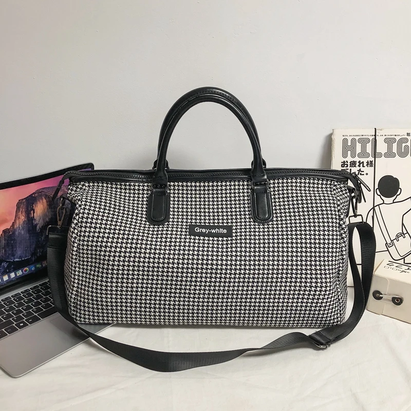 2022 New Fashion Houndstooth Travel Bag 