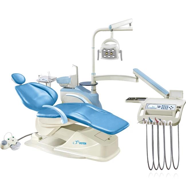 Deluxe Dental Treatment Chair With Memory System High Quality LED Sensor Light Suction Filter Dental Hospital Clinic Equipment details