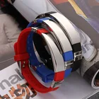 Rubber Bracelet Multi Colors Rubber Band Stainless Steel Blank Bar Silicon Bangle Bracelet Rubber Wristband