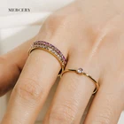 Ring Gemstone Bling Ring February Birthstone Anillos De Matrimoniov Solid 14K Gold Engagement Amethyst Gemstone Ring