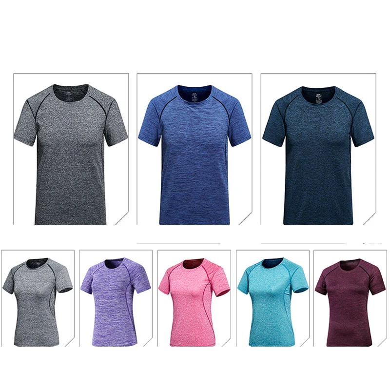 Cationic quick-drying T-shirt short-sleeved summer sports fitness undershirt outdoor yoga quick-drying