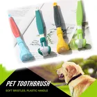 3 Pet Wholesale Plastic 3 Head Multi Brush Dog Teeth Cleaning Pet Dog Toothbrush