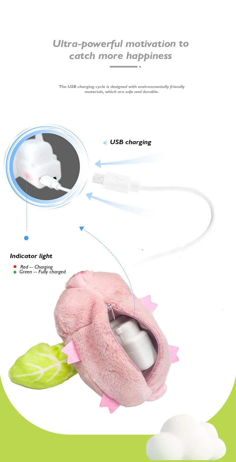 New Hot Selling Pig-shaped Plush Electric Toy with Flapping wings and Making Sounds USB Charging Cat Toy Pet Products factory