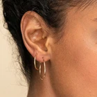 Men Earrings Factory Direct Sale Men Women Stainless Steel Round Hoop Earrings Multi Sizes