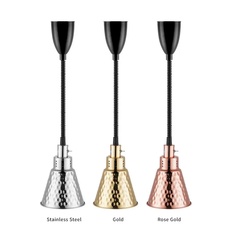 BW13 Stainless Steel Food Warm Pendant Light Telescopic Pendant Light Infrared Pendant Lamp Food Heating Ceiling Light
