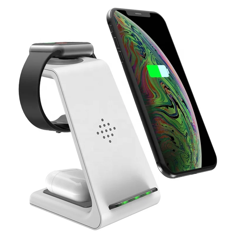 3 In 1 Qi Wireless Charger 10w Fast Charge For Iphone 12 Pro Charging Dock  Station For Samsung Watch Wireless Charger Stand - Buy 3 In 1 Wireless  Charger 10w Fast Charging